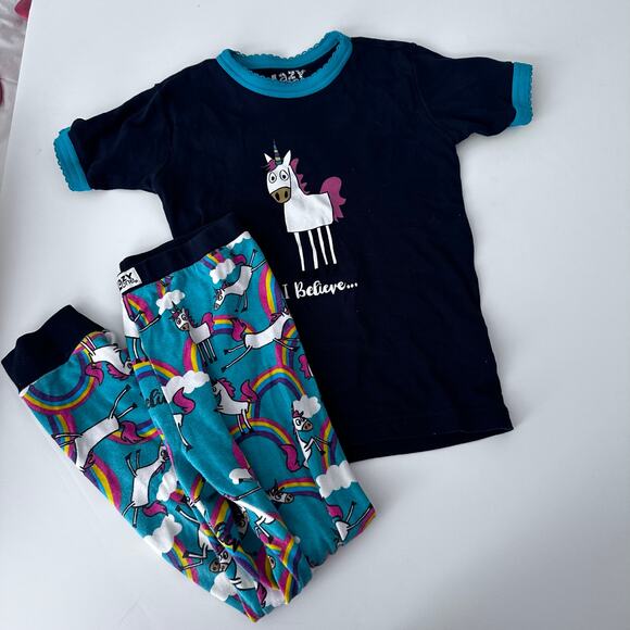 Lazyone Unicorn Pajama Set Size 8 - Rainbow Believe - Picture 5 of 6
